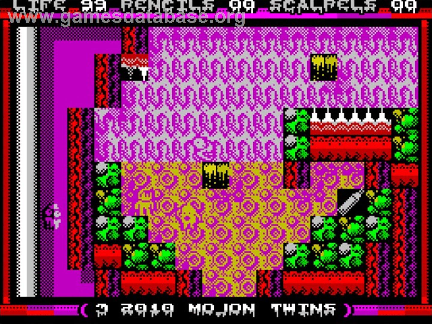 Viaje Al Centro De La Napia - Sinclair ZX Spectrum - Artwork - In Game