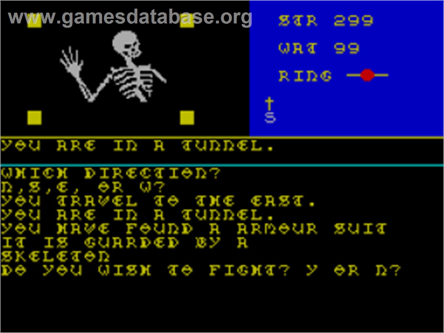 Volcanic Dungeon - Sinclair ZX Spectrum - Artwork - In Game