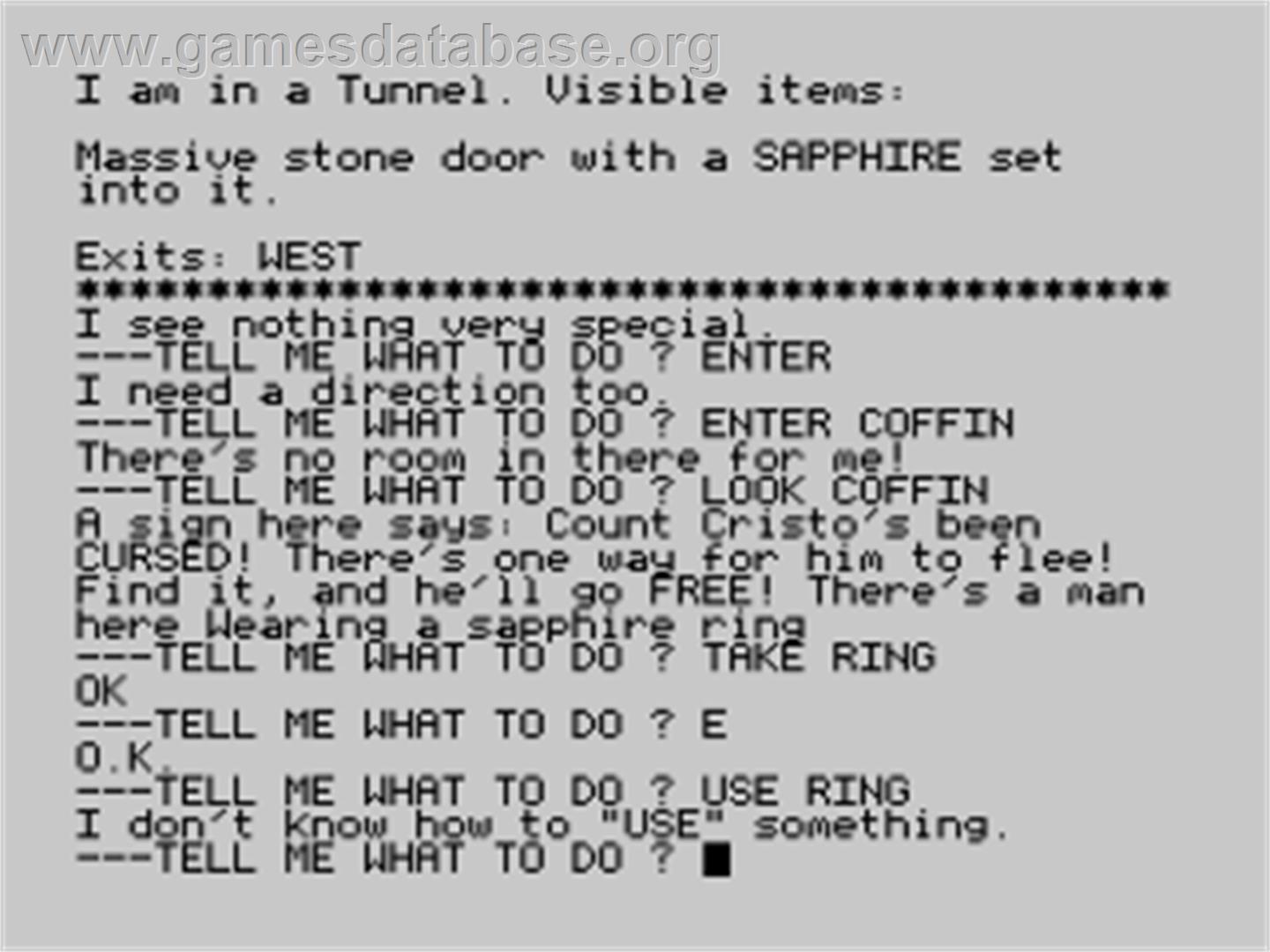 Voodoo Castle - Sinclair ZX Spectrum - Artwork - In Game