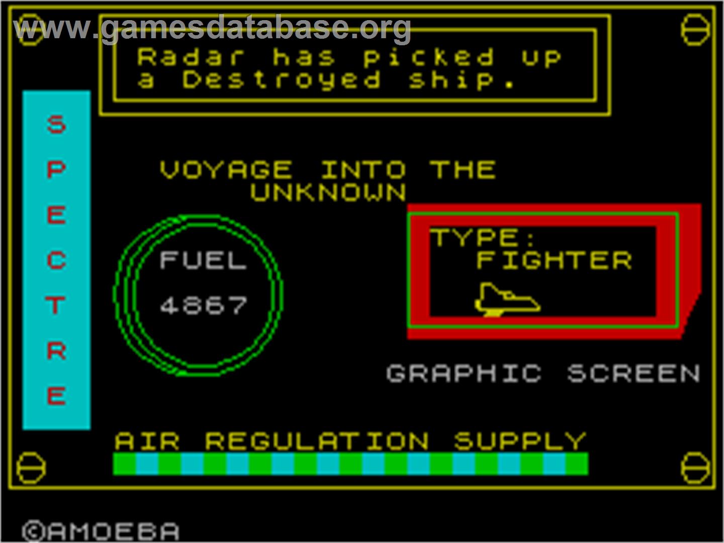 Voyage into the Unknown - Sinclair ZX Spectrum - Artwork - In Game