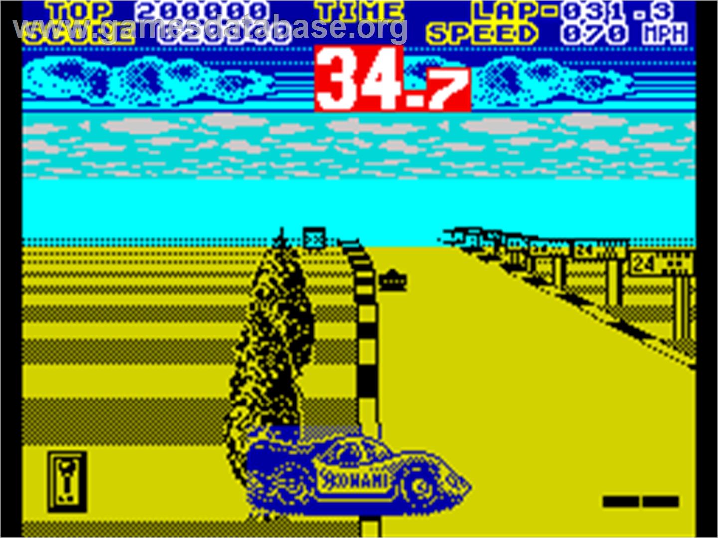 WEC Le Mans - Sinclair ZX Spectrum - Artwork - In Game