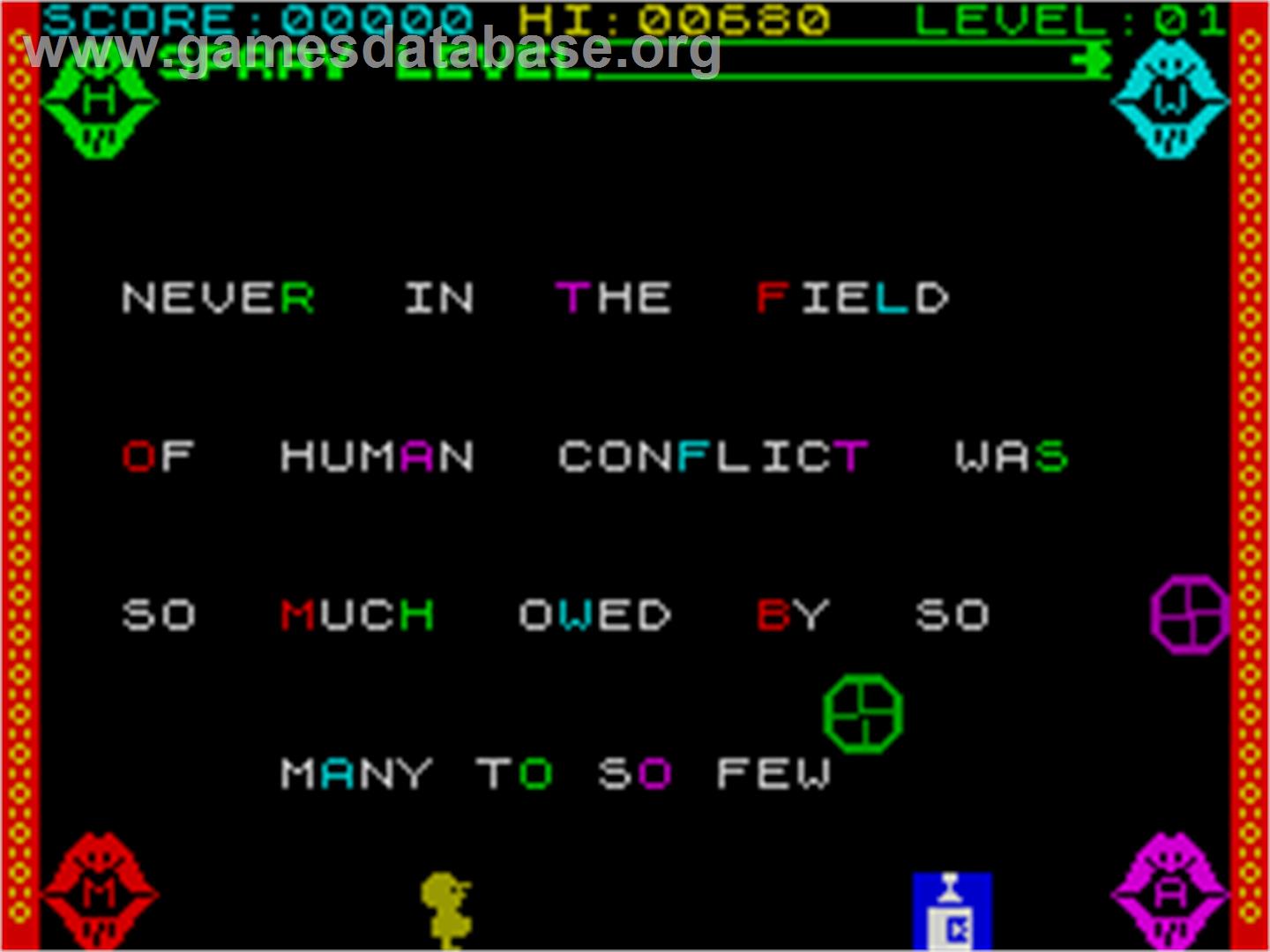 Who Said That? - Sinclair ZX Spectrum - Artwork - In Game