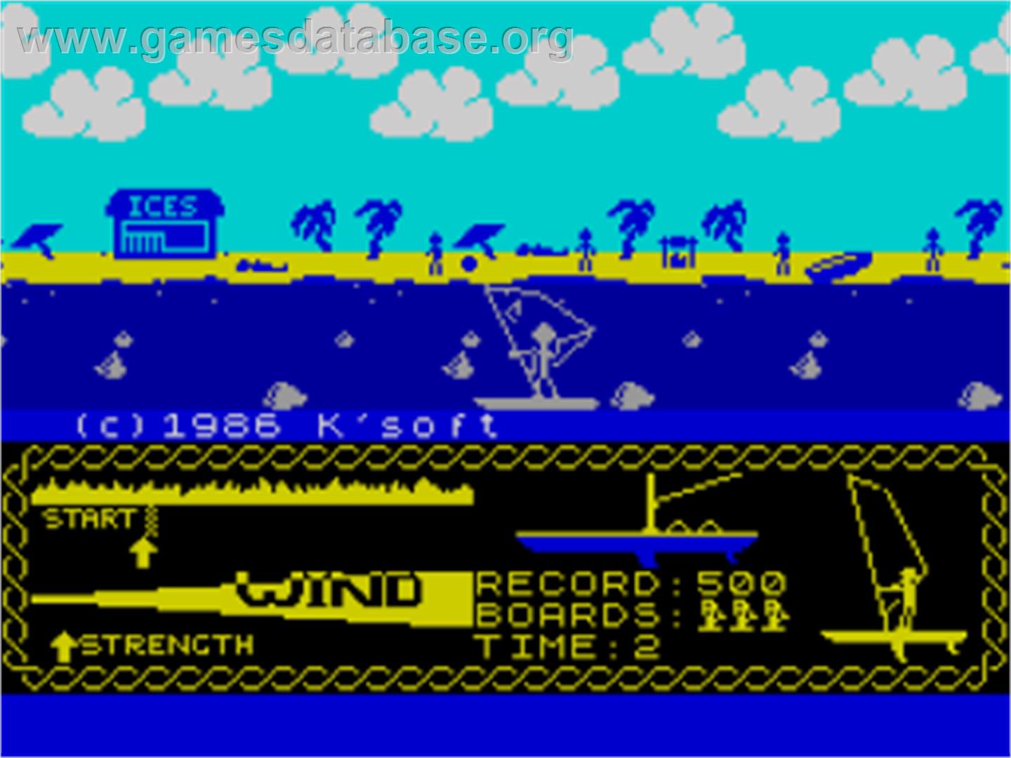 Wind Surfer - Sinclair ZX Spectrum - Artwork - In Game