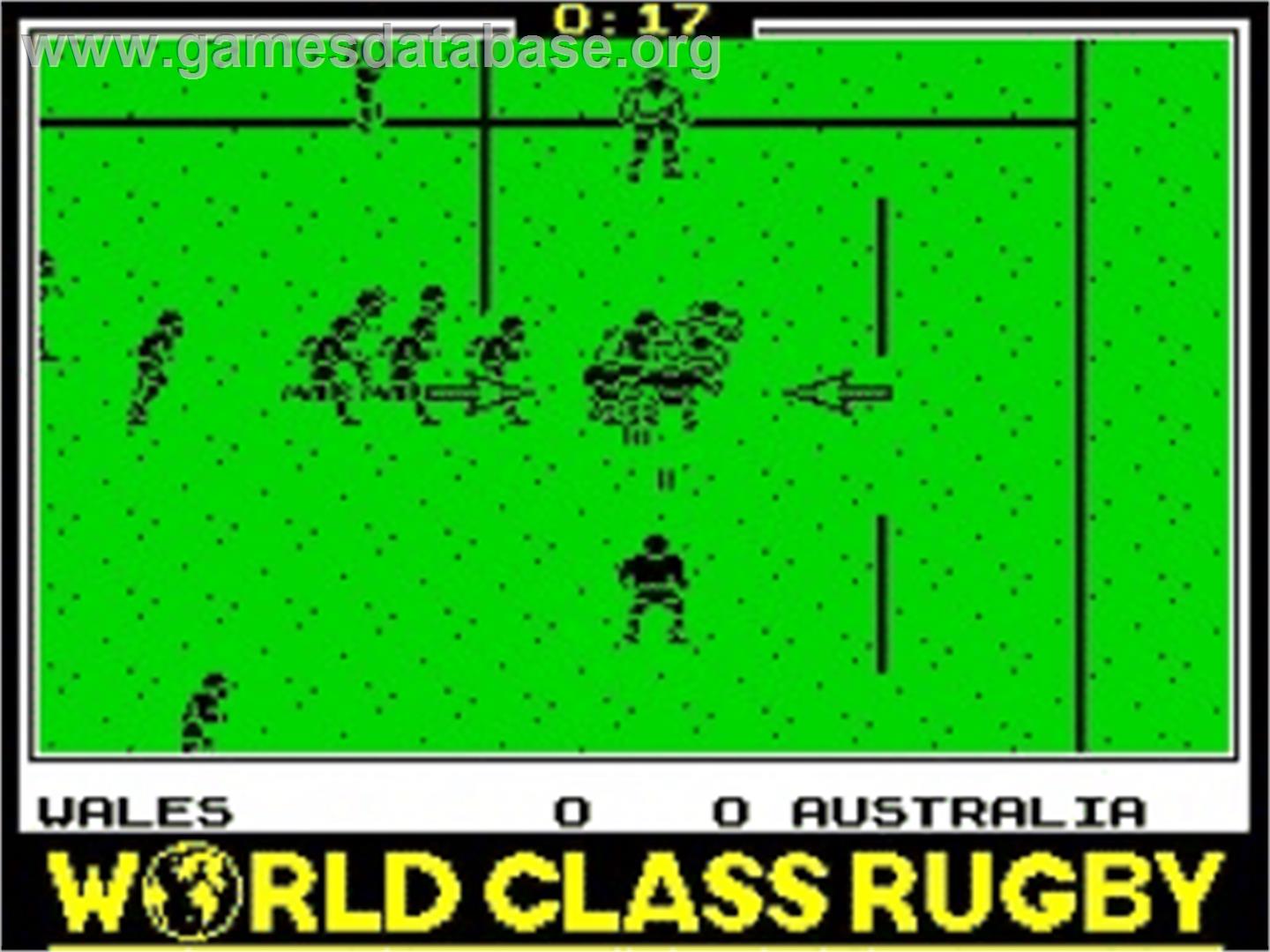 World Class Rugby - Sinclair ZX Spectrum - Artwork - In Game