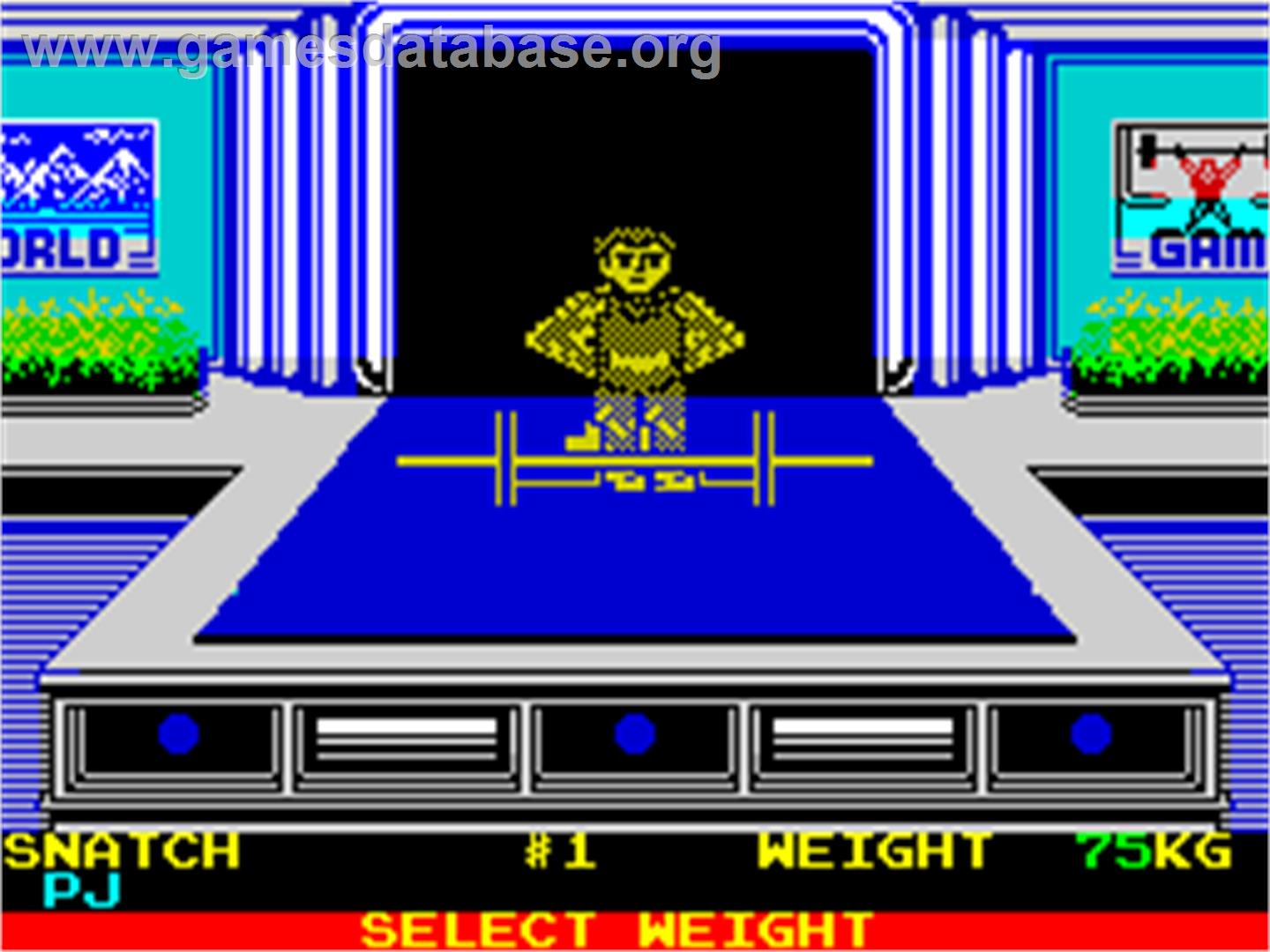 World Games - Sinclair ZX Spectrum - Artwork - In Game