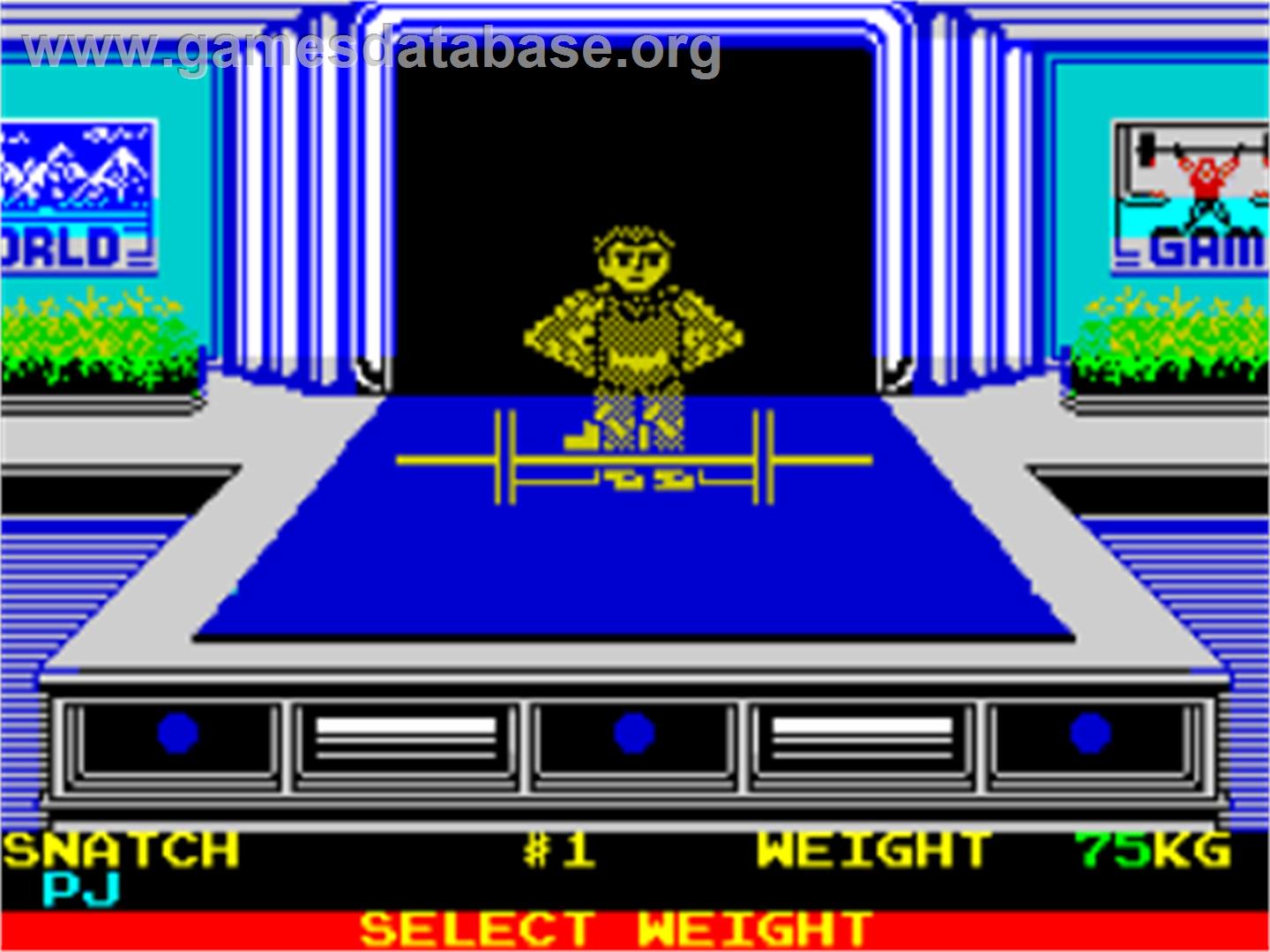 World Games - Sinclair ZX Spectrum - Artwork - In Game