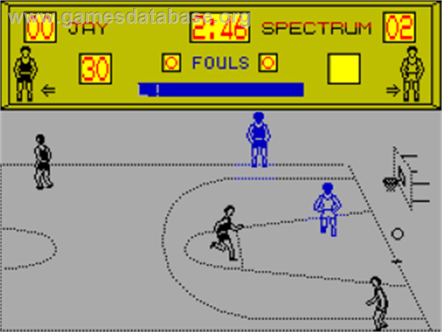 World Series Basketball - Sinclair ZX Spectrum - Artwork - In Game
