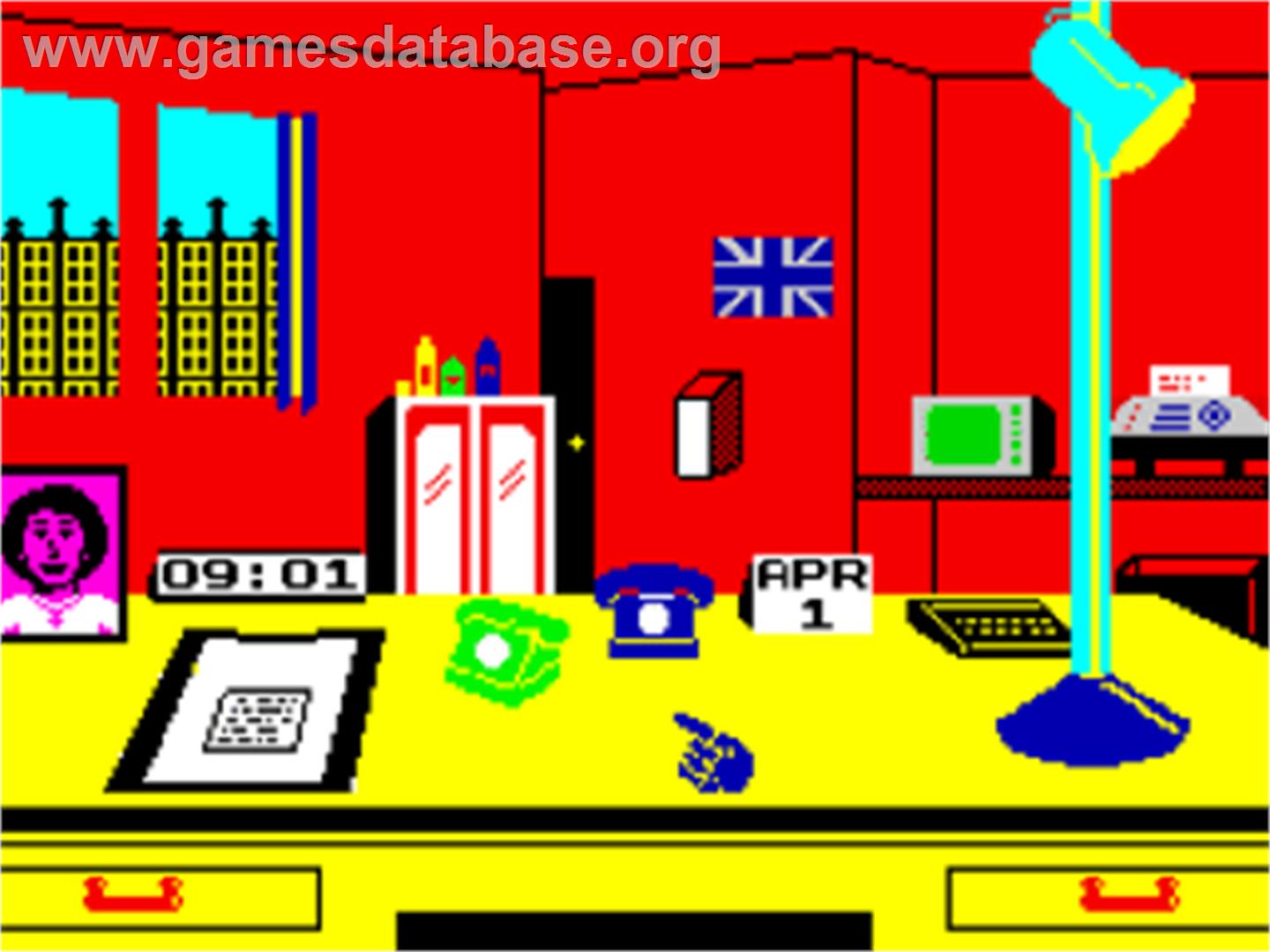 Yes, Prime Minister - Sinclair ZX Spectrum - Artwork - In Game