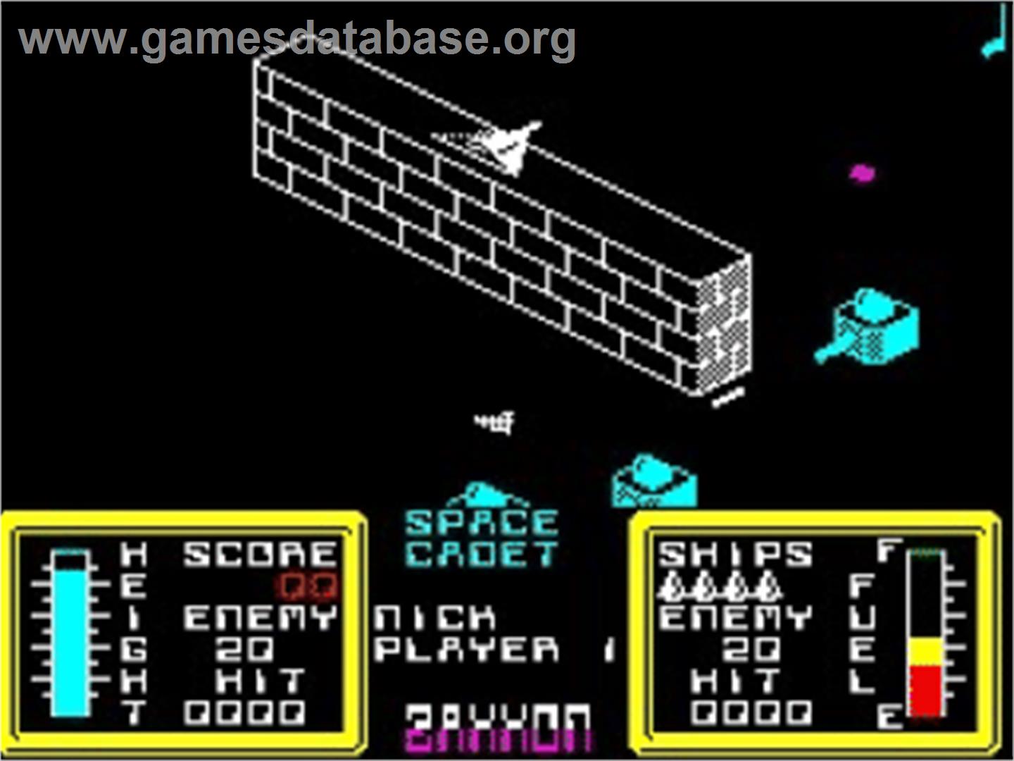Zaxxon - Sinclair ZX Spectrum - Artwork - In Game