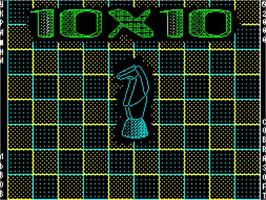 Title screen of 10x10 on the Sinclair ZX Spectrum.