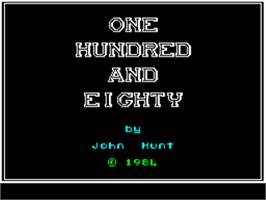 Title screen of 180 on the Sinclair ZX Spectrum.