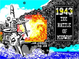 Title screen of 1943: The Battle of Midway on the Sinclair ZX Spectrum.