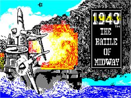 Title screen of 1943 - The Battle Of Midway on the Sinclair ZX Spectrum.