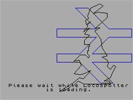 Title screen of 1984 Locospotter on the Sinclair ZX Spectrum.