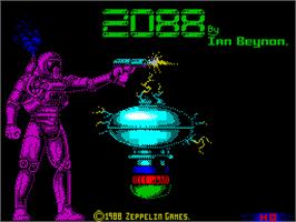 Title screen of 2088 on the Sinclair ZX Spectrum.