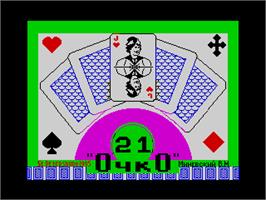 Title screen of 21 on the Sinclair ZX Spectrum.