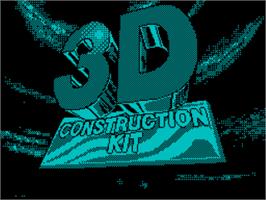 Title screen of 3D Construction Kit on the Sinclair ZX Spectrum.