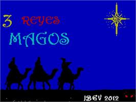 Title screen of 3 Reyes Magos on the Sinclair ZX Spectrum.