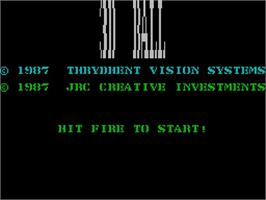 Title screen of 3d Ball on the Sinclair ZX Spectrum.
