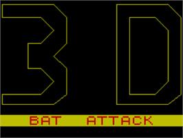 Title screen of 3d Bat Attack on the Sinclair ZX Spectrum.
