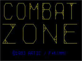Title screen of 3d Combat Zone on the Sinclair ZX Spectrum.