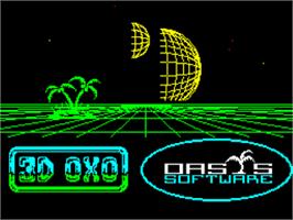 Title screen of 3d Oxo on the Sinclair ZX Spectrum.