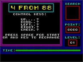 Title screen of 4 From 88 on the Sinclair ZX Spectrum.
