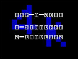 Title screen of 4k Tap-n-join on the Sinclair ZX Spectrum.