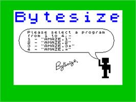 Title screen of A-maze on the Sinclair ZX Spectrum.