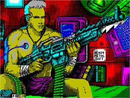 Title screen of A.M.C.: Astro Marine Corps on the Sinclair ZX Spectrum.