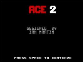 Title screen of ACE 2 on the Sinclair ZX Spectrum.