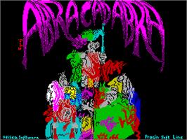 Title screen of Abracadabra on the Sinclair ZX Spectrum.