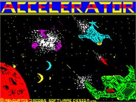 Title screen of Accelerator on the Sinclair ZX Spectrum.
