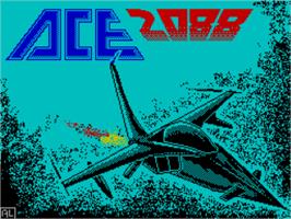 Title screen of Ace 2088 - The Space-flight Combat Simulation on the Sinclair ZX Spectrum.