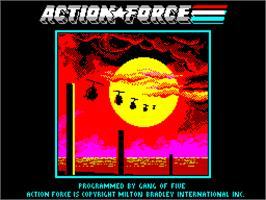 Title screen of Action Double on the Sinclair ZX Spectrum.