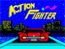 Title screen of Action Fighter on the Sinclair ZX Spectrum.