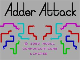 Title screen of Adder Attack on the Sinclair ZX Spectrum.