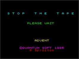 Title screen of Advent on the Sinclair ZX Spectrum.