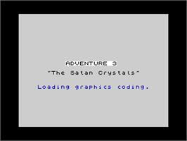 Title screen of Adventure 3 - The Satan Crystals on the Sinclair ZX Spectrum.