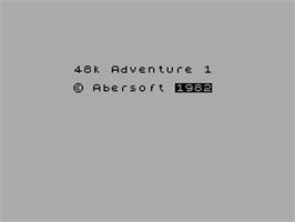 Title screen of Adventureland on the Sinclair ZX Spectrum.