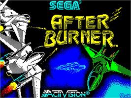 Title screen of After Burner on the Sinclair ZX Spectrum.