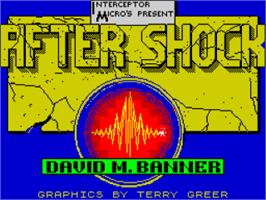 Title screen of After Shock on the Sinclair ZX Spectrum.