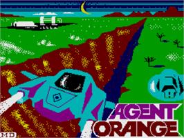 Title screen of Agent Orange on the Sinclair ZX Spectrum.