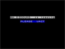 Title screen of Ah Diddums on the Sinclair ZX Spectrum.