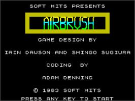 Title screen of Air Brush on the Sinclair ZX Spectrum.