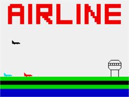 Title screen of Airline on the Sinclair ZX Spectrum.