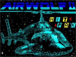 Title screen of Airwolf 2 on the Sinclair ZX Spectrum.