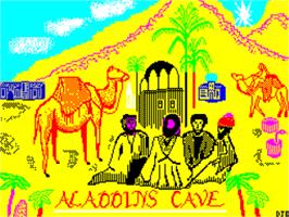 Title screen of Aladdin's Cave on the Sinclair ZX Spectrum.