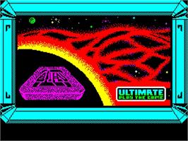 Title screen of Alien 8 on the Sinclair ZX Spectrum.