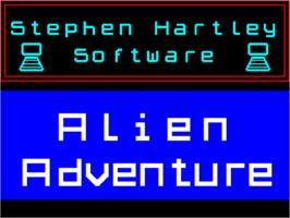 Title screen of Alien Adventure on the Sinclair ZX Spectrum.
